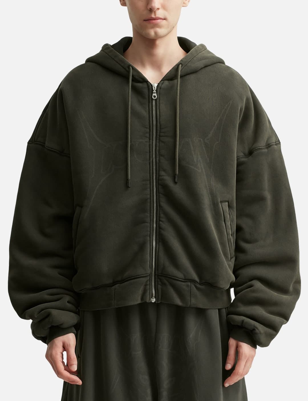 Washed Out Zip Up Hoodie view 3