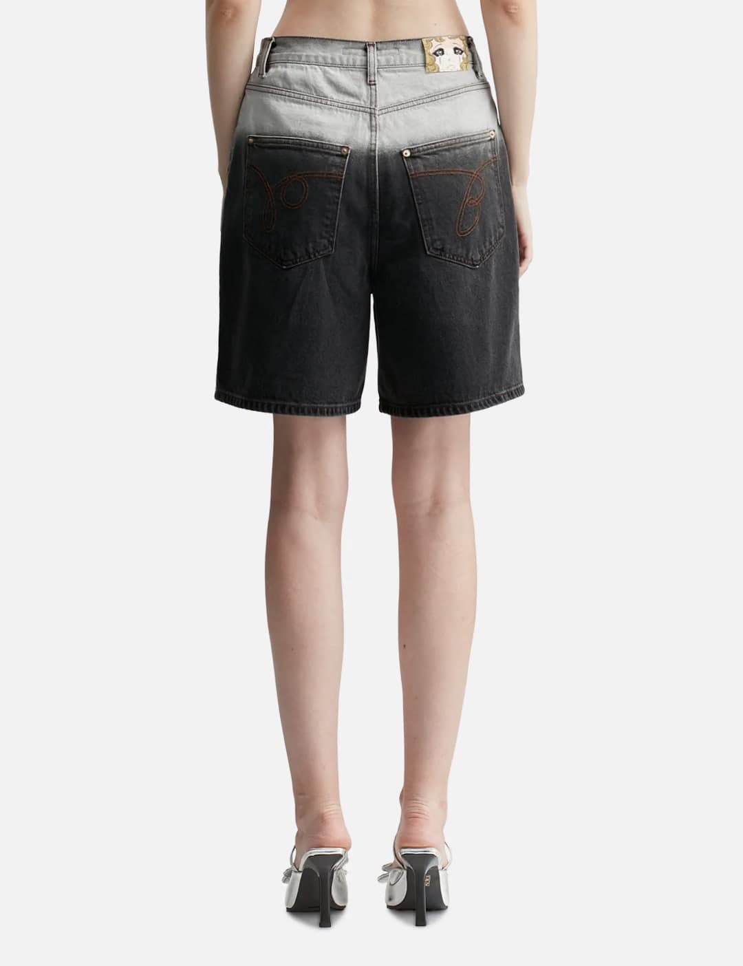 Washed Bermuda Denim Pants view 2
