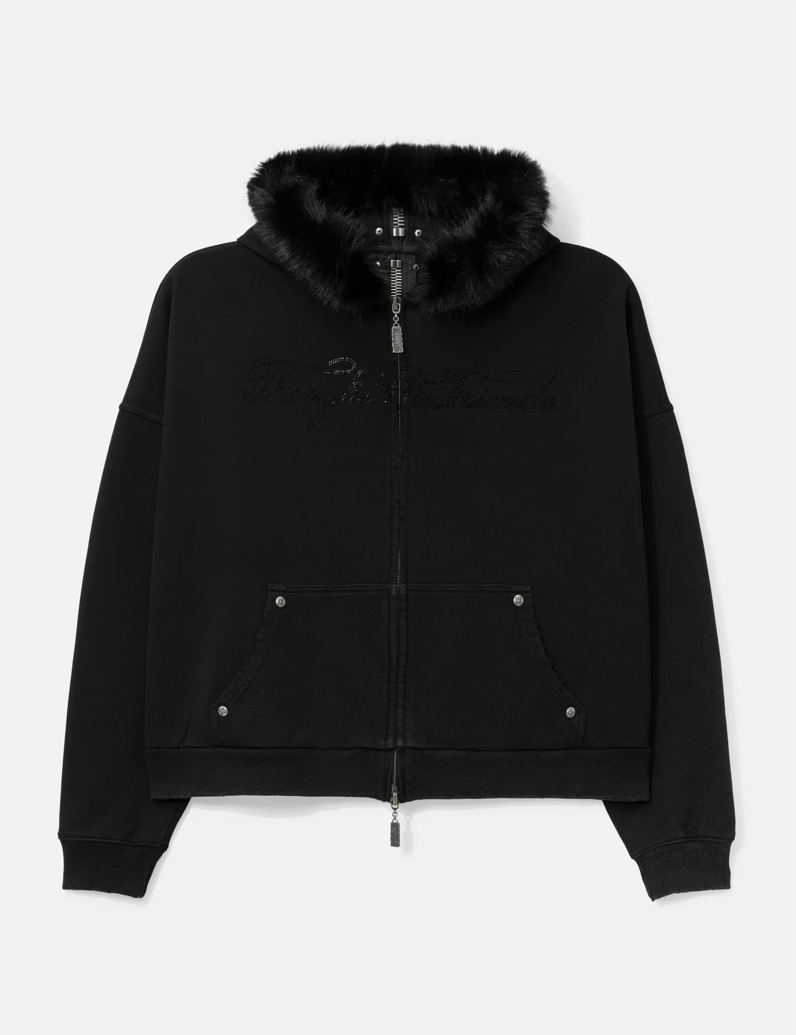 Nyra Zip-Up Jacket With Detachable Fur Hood view 1