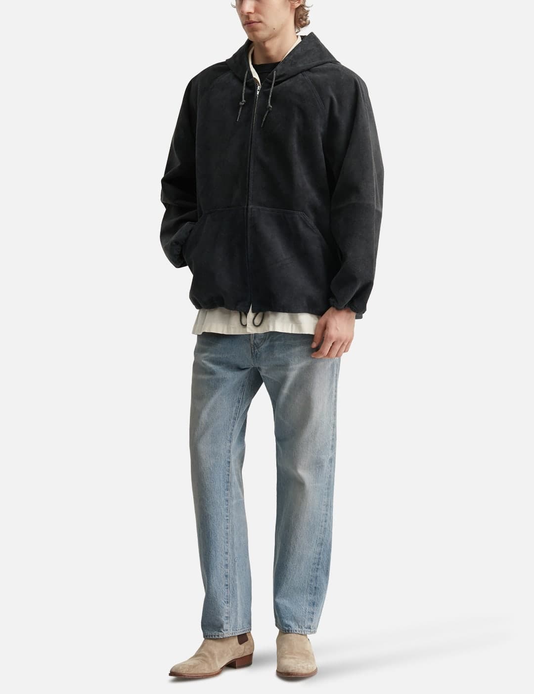 Goat Suede Hooded Jacket view 4
