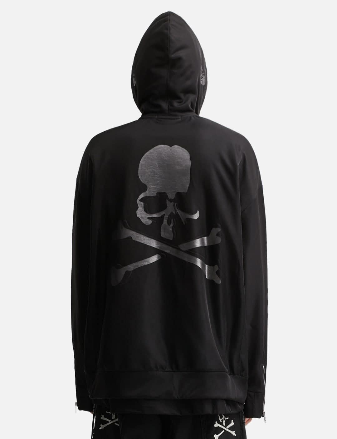 Sheer Layered Zip-Up Boxy Hoodie view 4