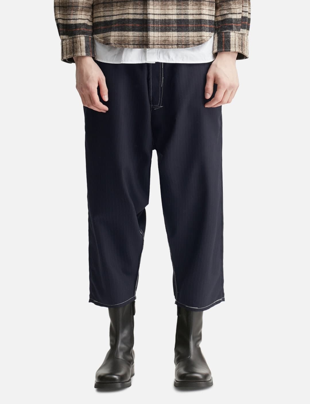 X Levi's Wool Pinstriped Cropped Pants view 3