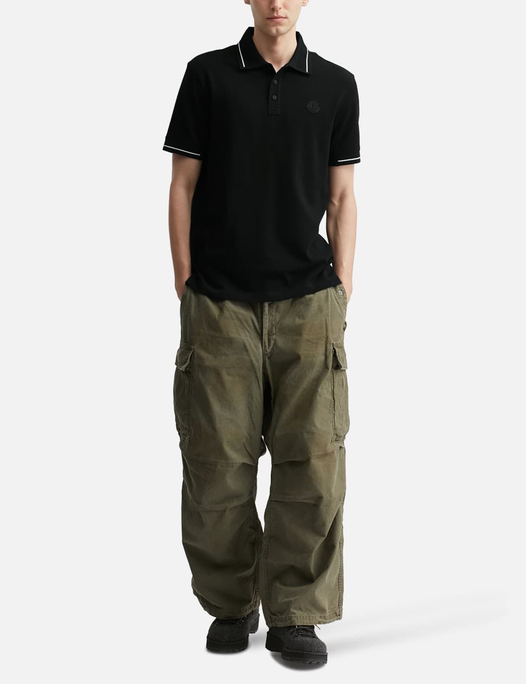 Logo Patch Cotton Polo Shirt view 5