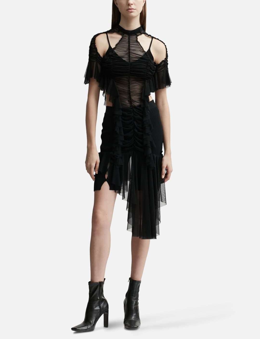 Ruched Low Waist Dress view 3