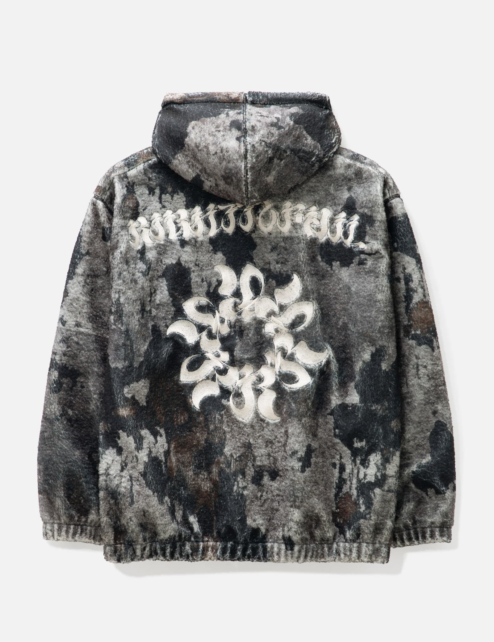 BURN PRINT ZIP-UP FLEECE HOODIE view 2