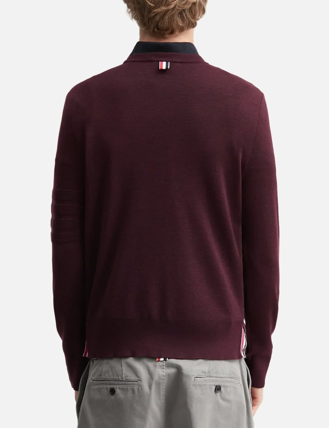 Ottoman Milano Stitch 4-Bar Bomber Pullover view 4