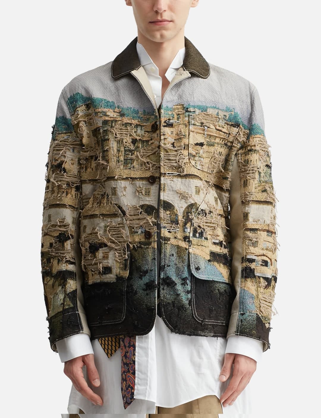 Gobelin Weave Button Up Blouson view 3