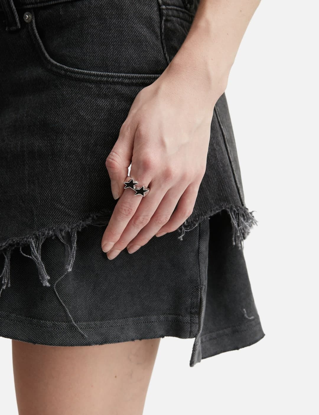 Icon Black Enameled Single Ring view 3