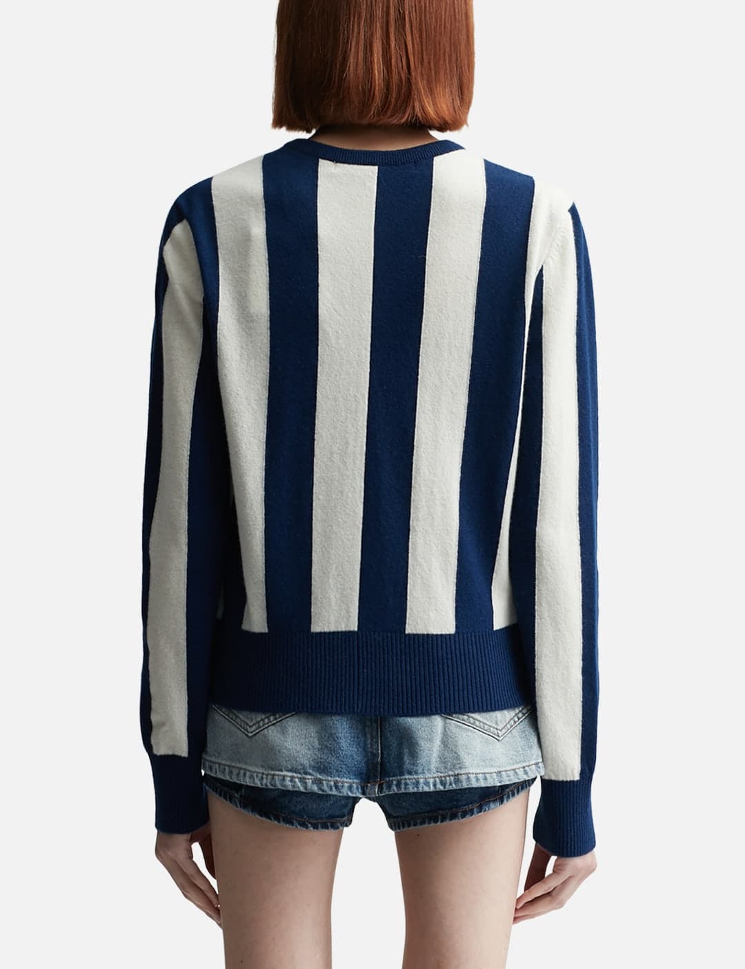 STRIPE BASIC LOGO CARDIGAN view 3