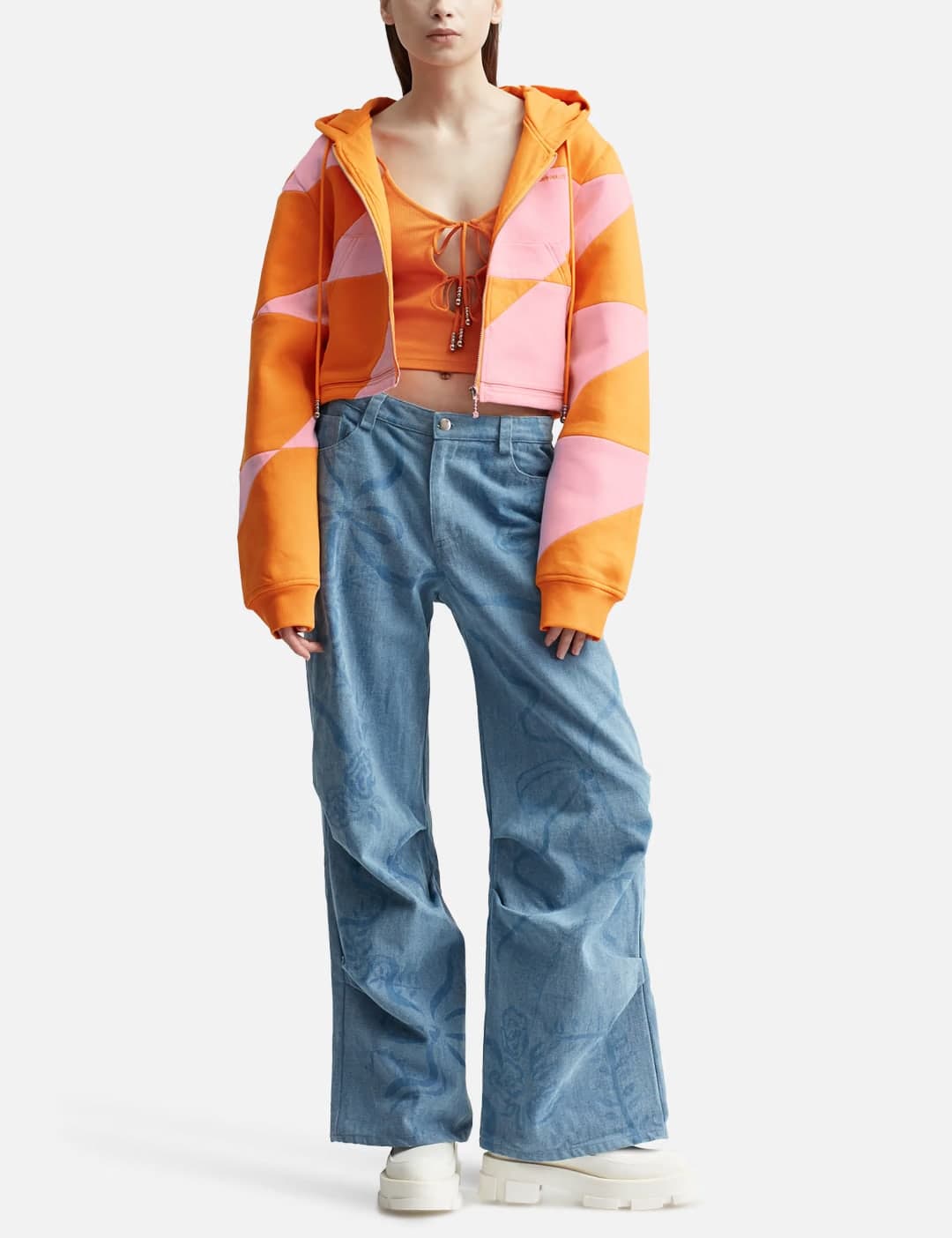 PXL CHECKER PIECING CROP JACKET view 4
