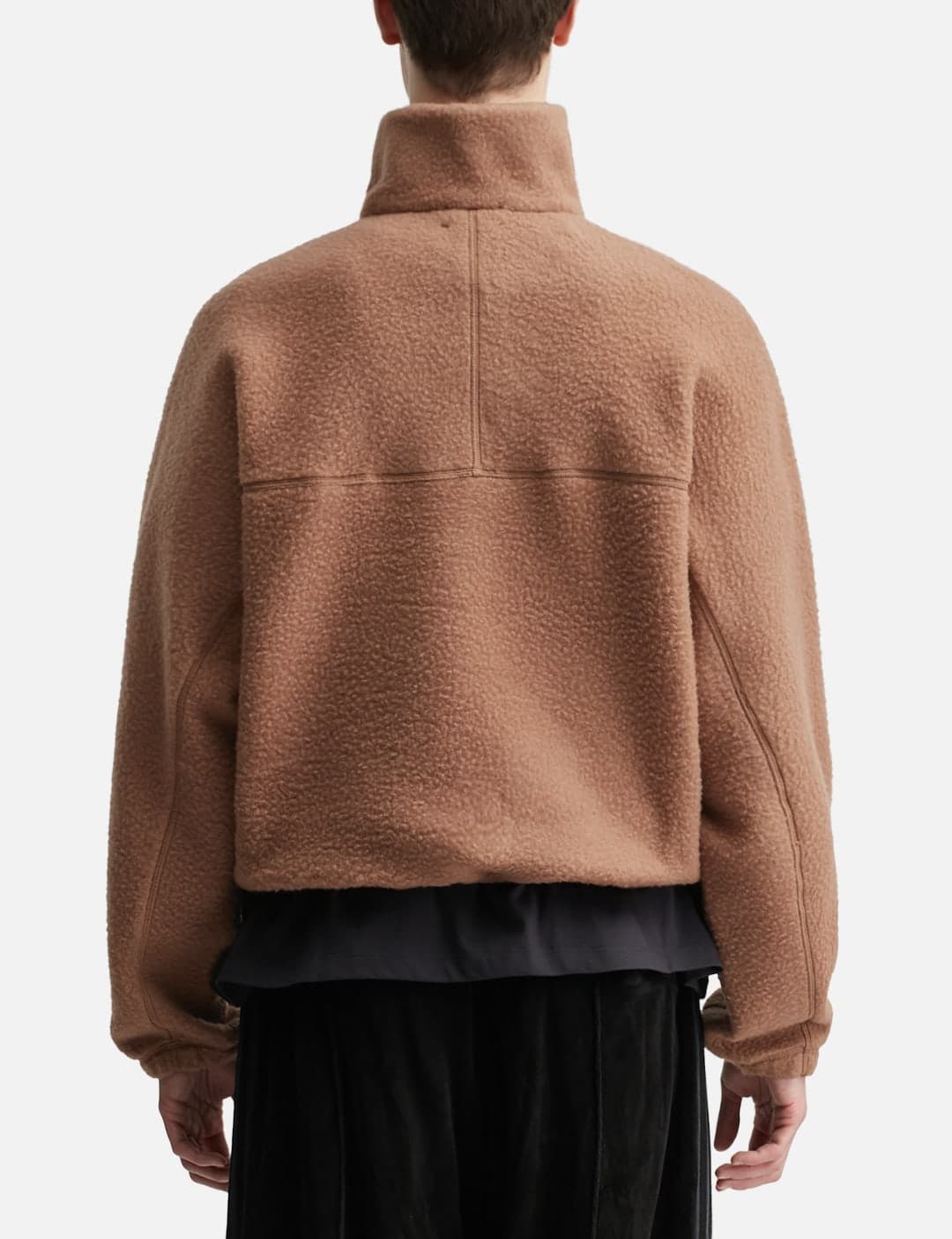 Wool-Blend Quarter-Zip Fleece Pullover view 4