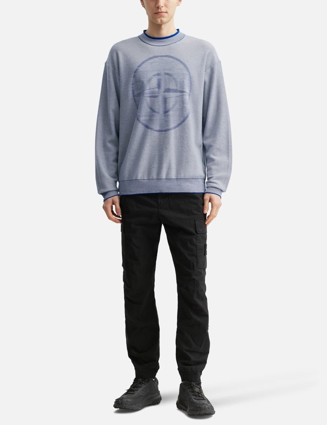 Blurred Emblem Knit Sweater view 5