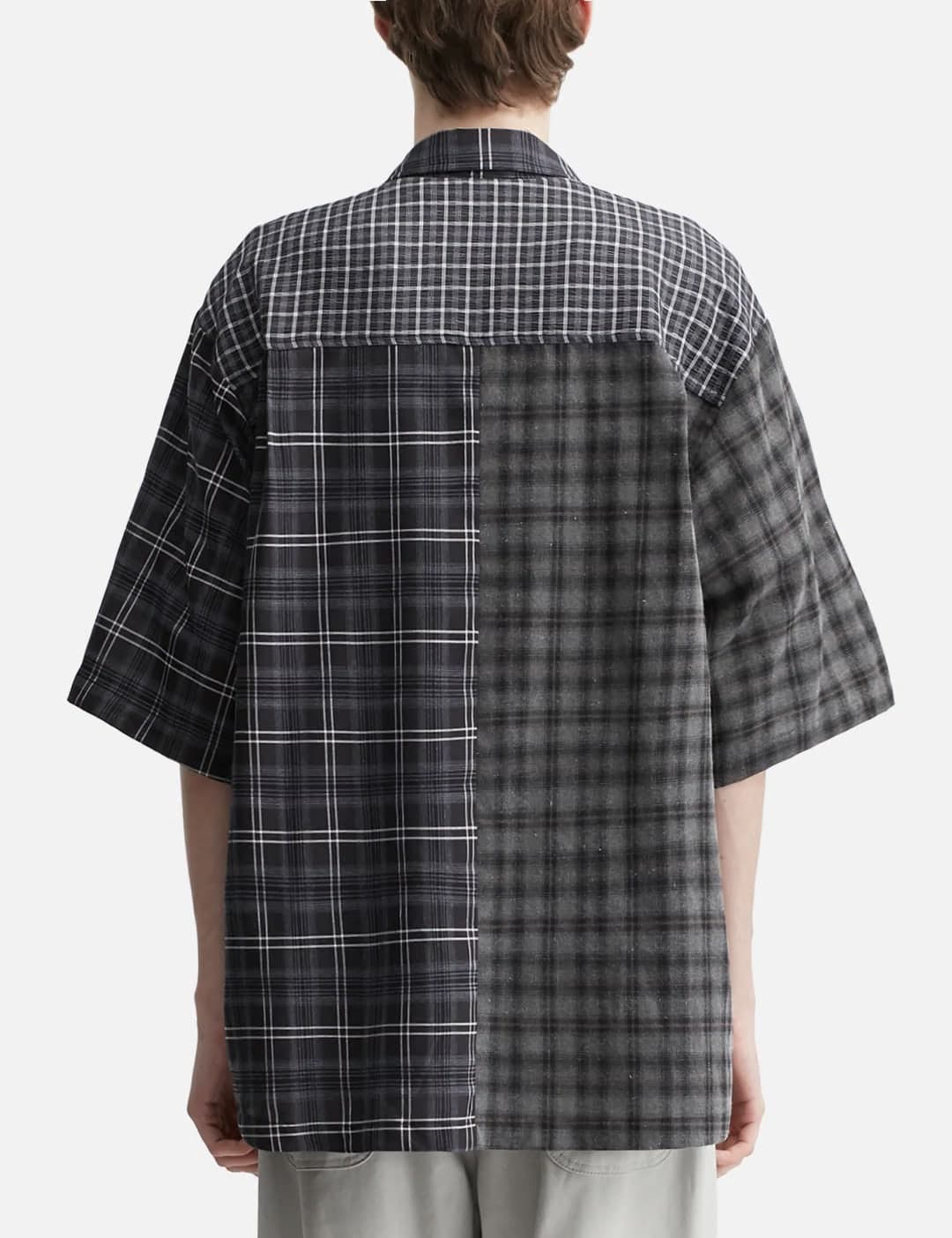 Check Mixed Short Sleeve Shirt view 2
