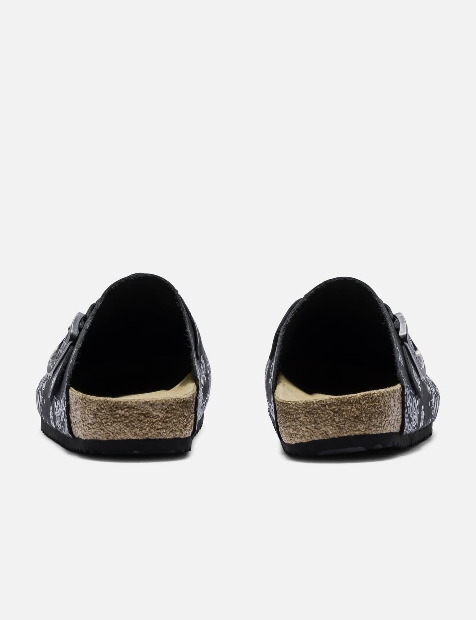 Black Suede Paisley Clogs view 2