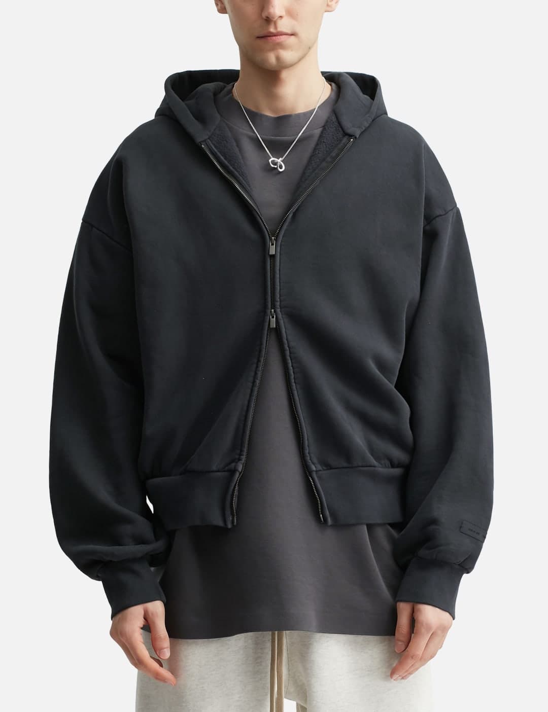 Embroidered Classic Full Zip Hoodie view 3