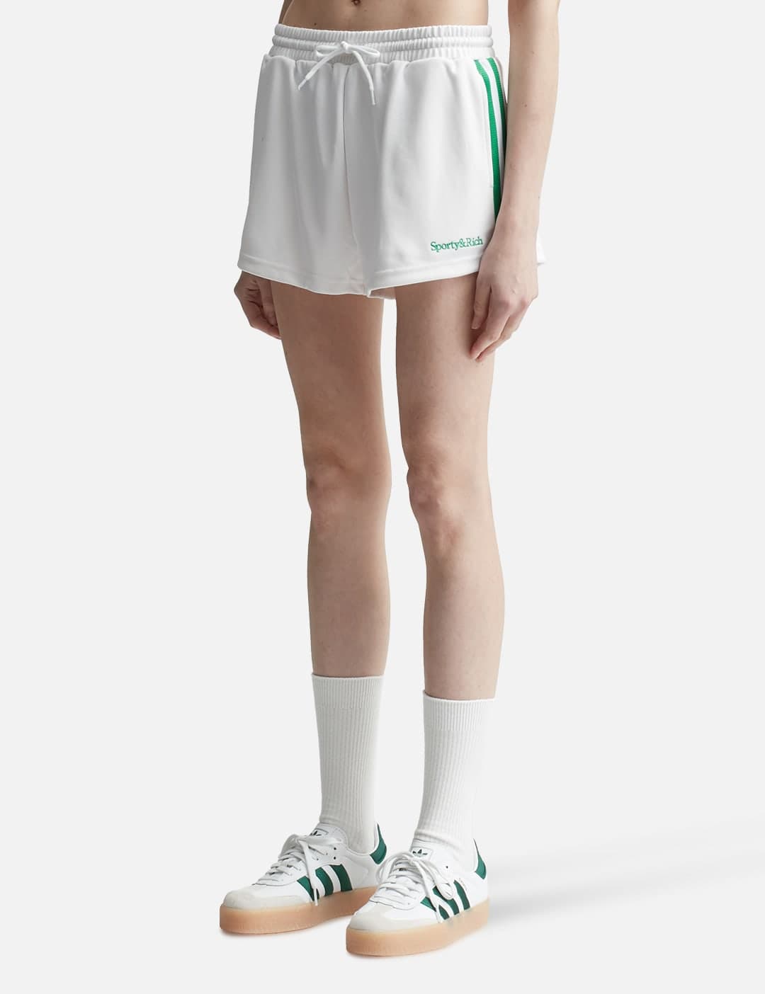 Serif Logo Roller Shorts White/Verde view 2