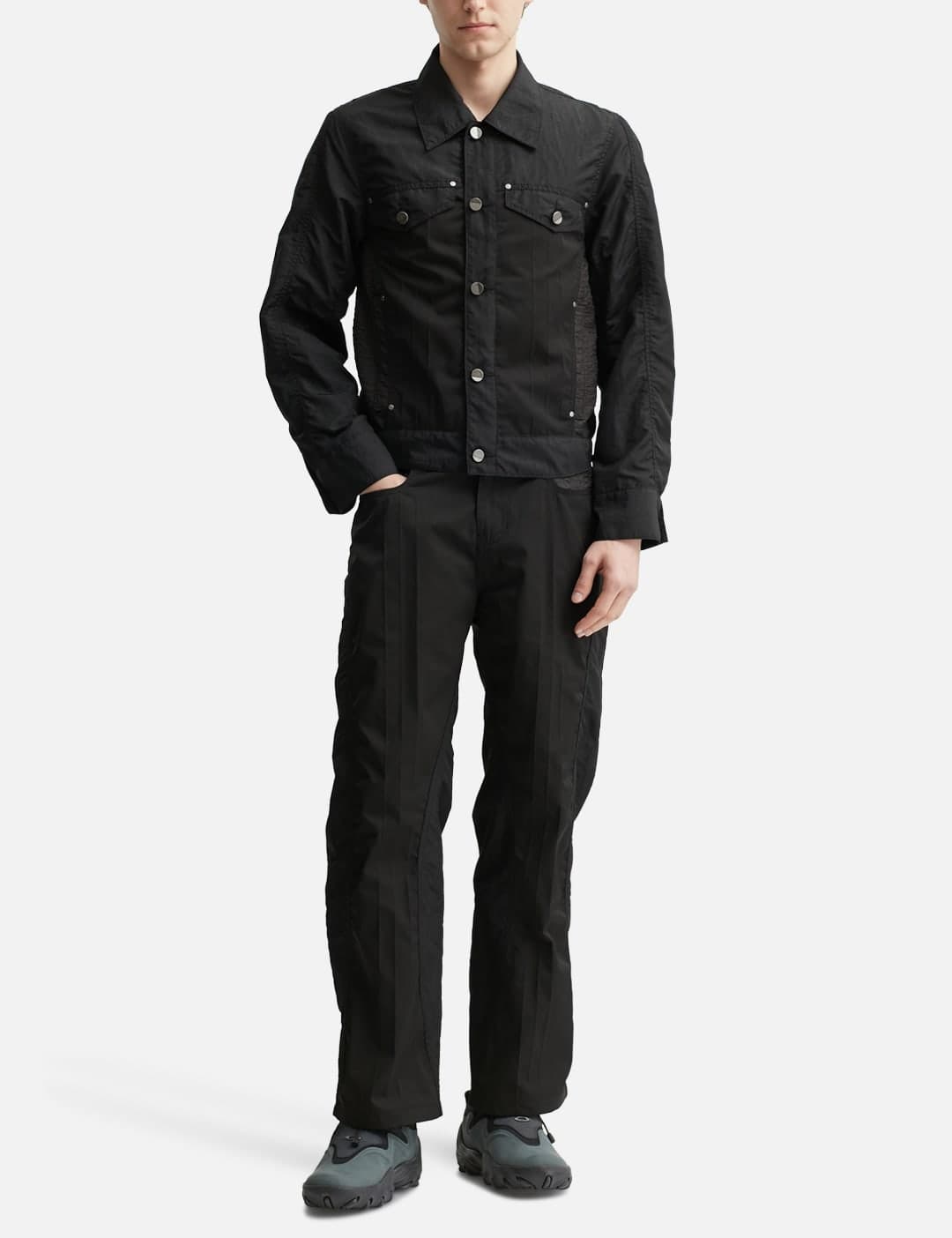 3 Mix Fabric Pants view 5