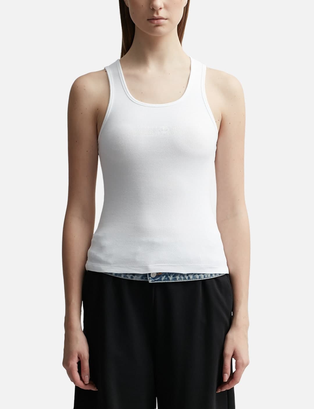 Cotton Rib Jersey Vest Top view 1