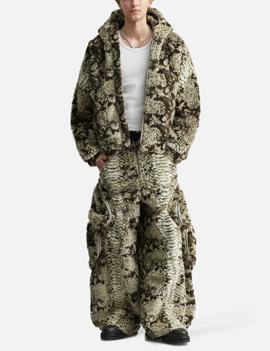 Snakes Jacket 2.0 Faux Fur Jacket With Hood view 5