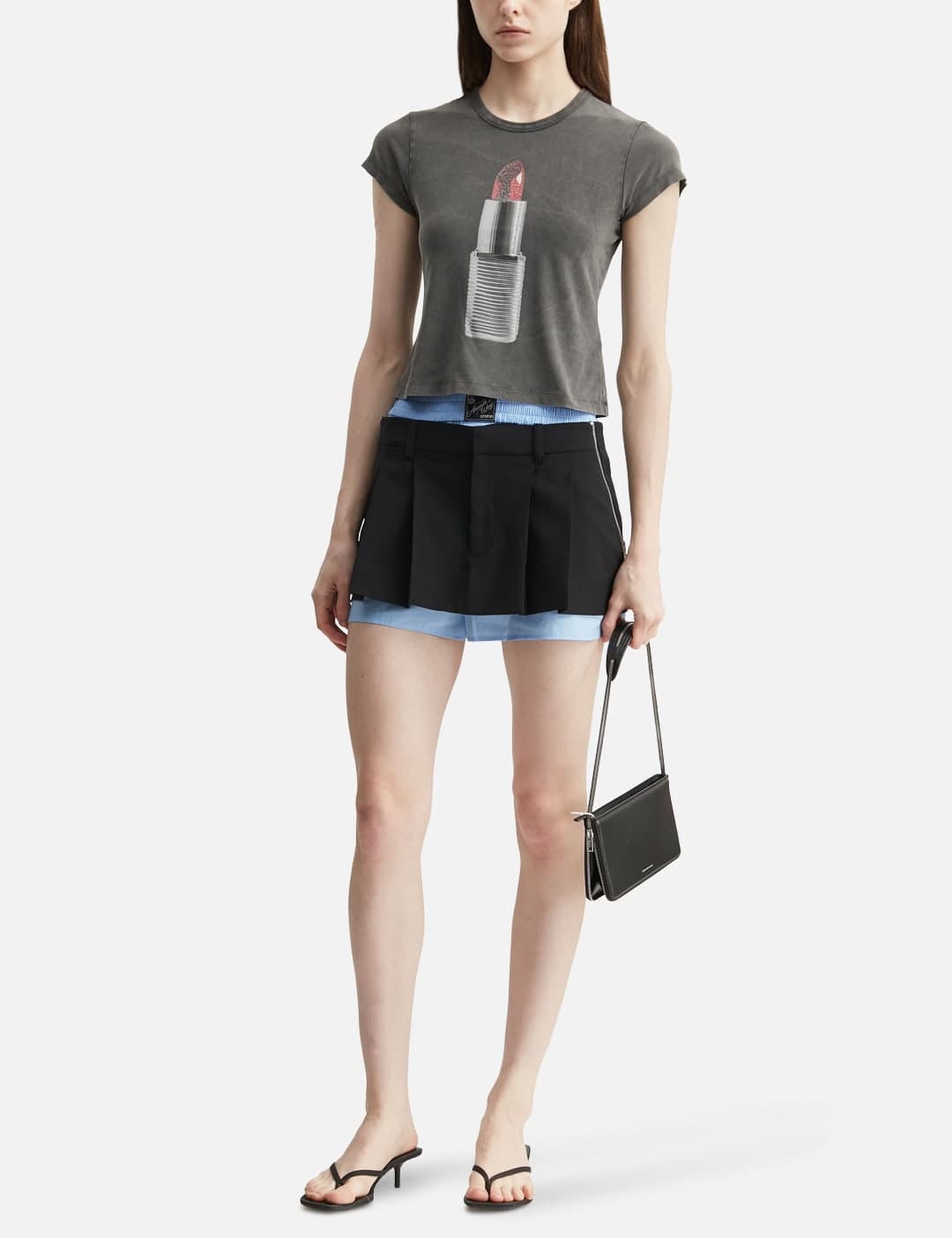 Pre-Styled Pleated Skort With Zipper Details view 5