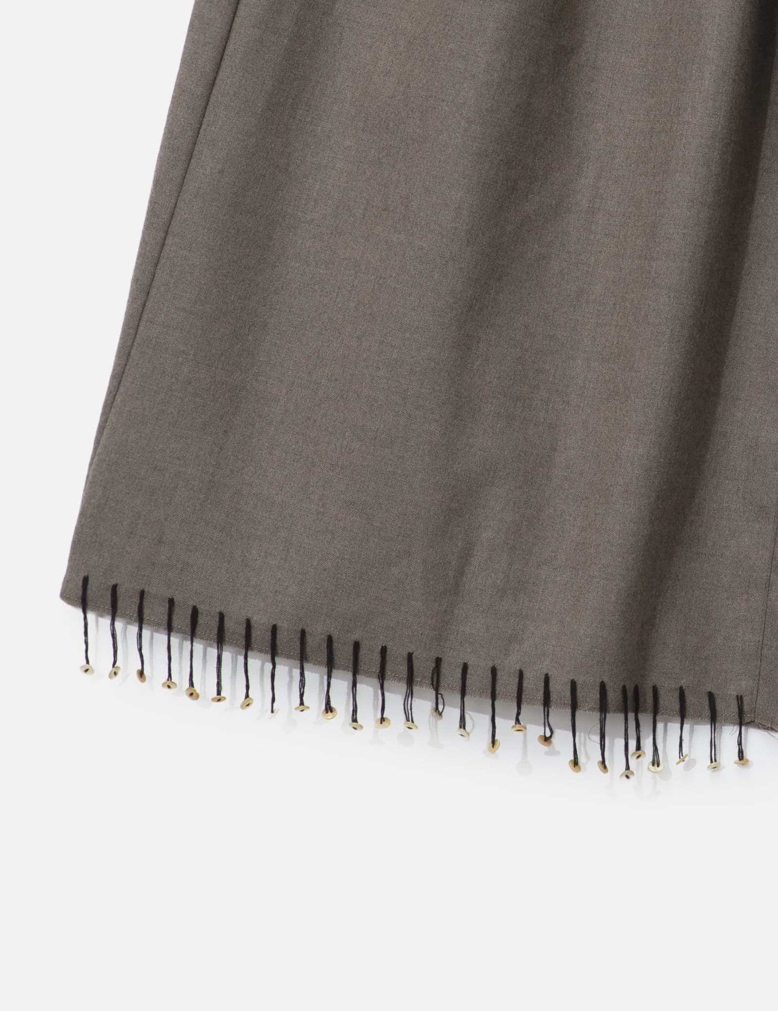 Gray Shortened Wide Leg Trouser view 5