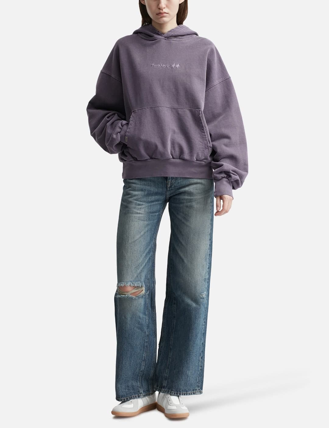 Pigment Dyed Purple Icon Hoodie view 5