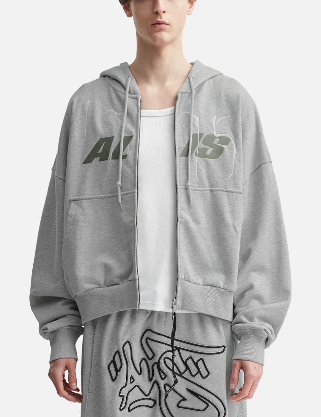 Shen Cropped Hoodie With Zipper view 3