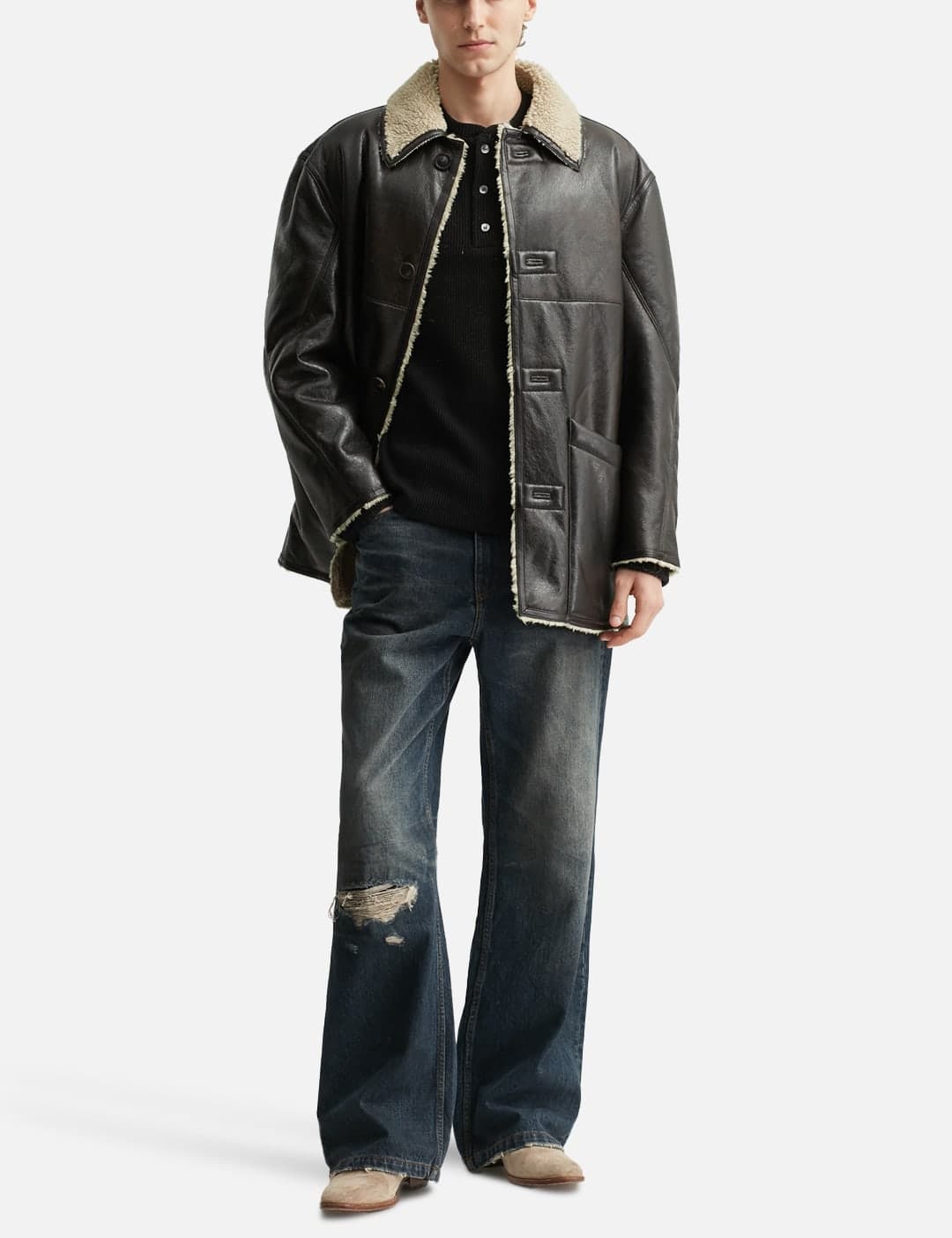 Reversible Fake Shearling Coat view 9