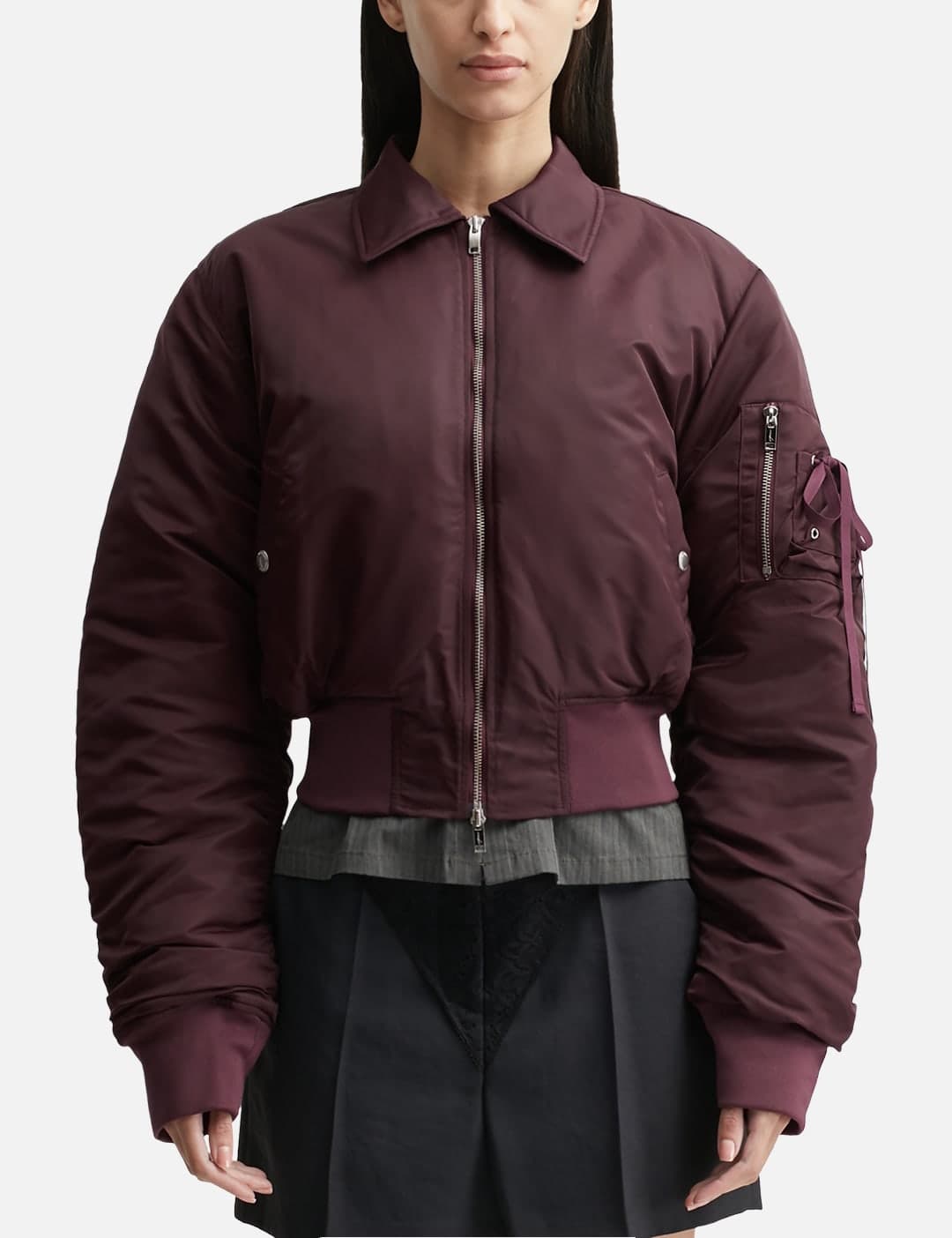 Cropped Bomber Jacket