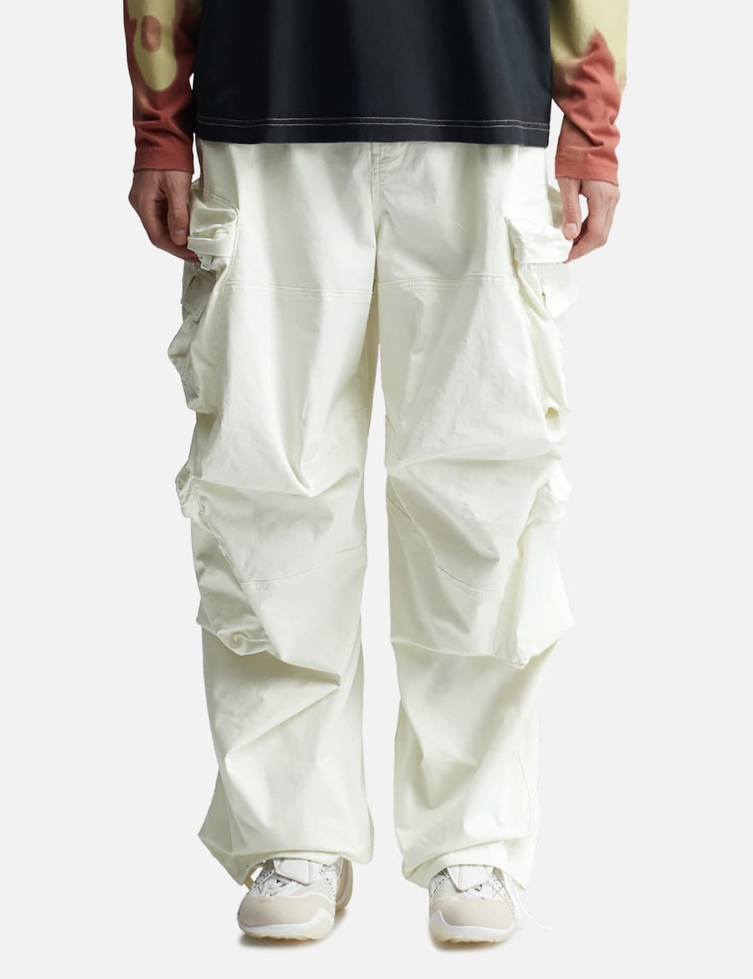 Cargo Pants In Stretch Cotton Satin view 3