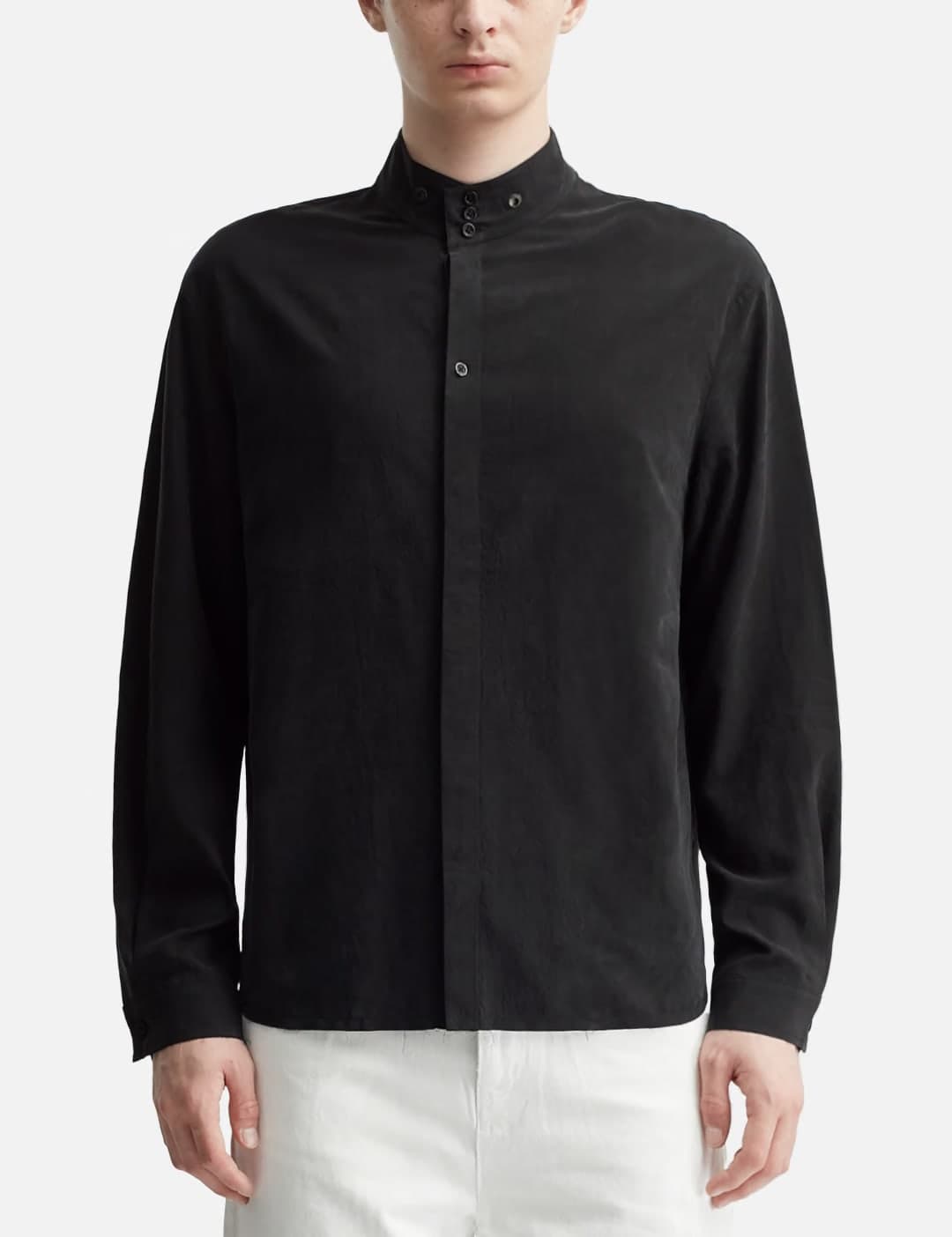 Acceptance Draped Stand-Collar Shirt view 3