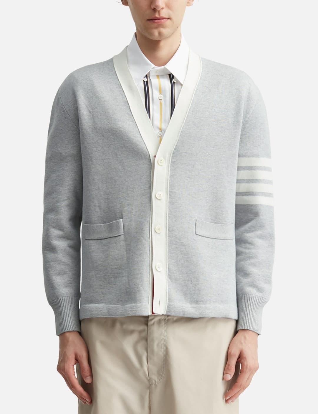 Crest Intarsia Jacquard 4-Bar Rugby Fit Cardigan view 3