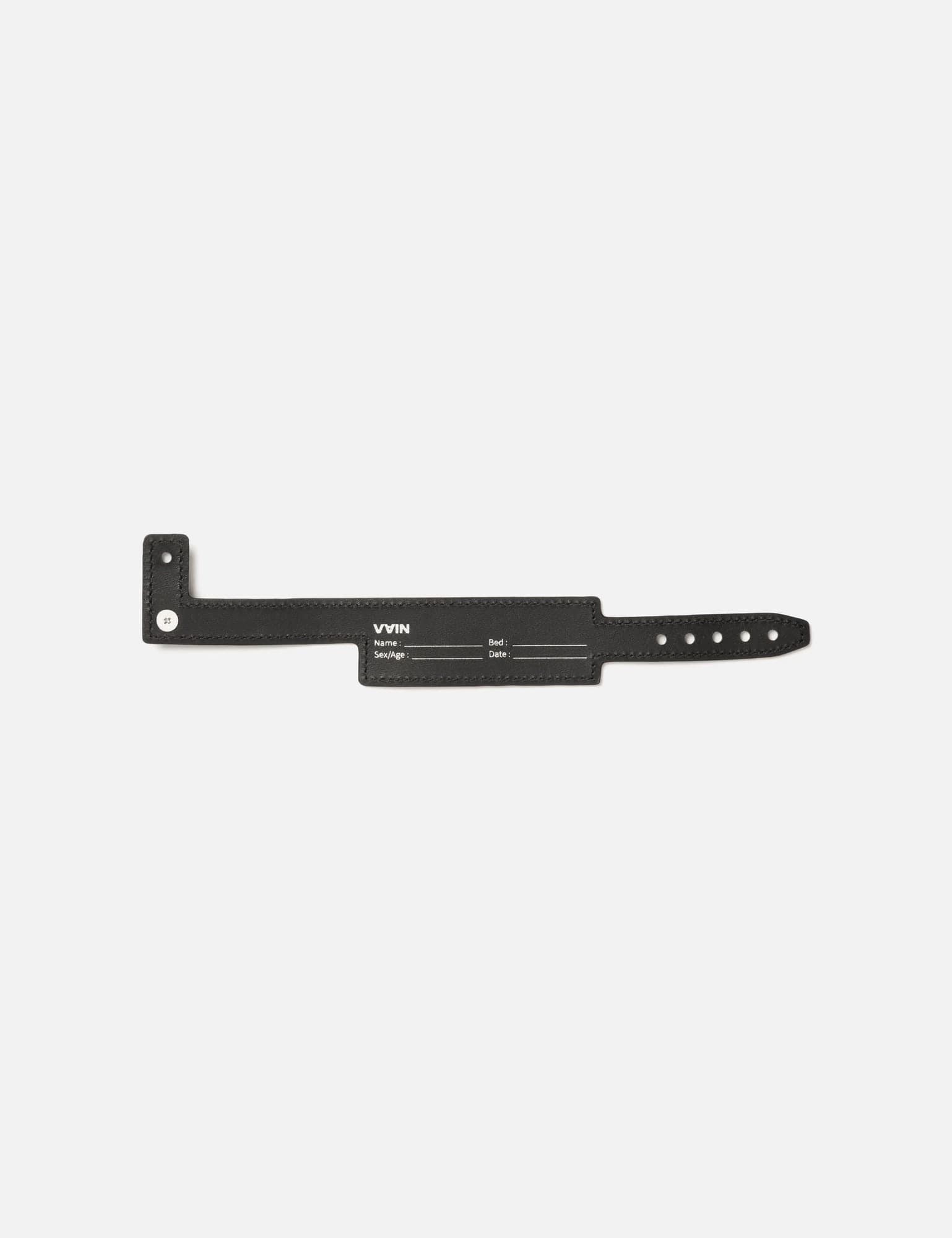 ID Leather Bracelet Black — view 1