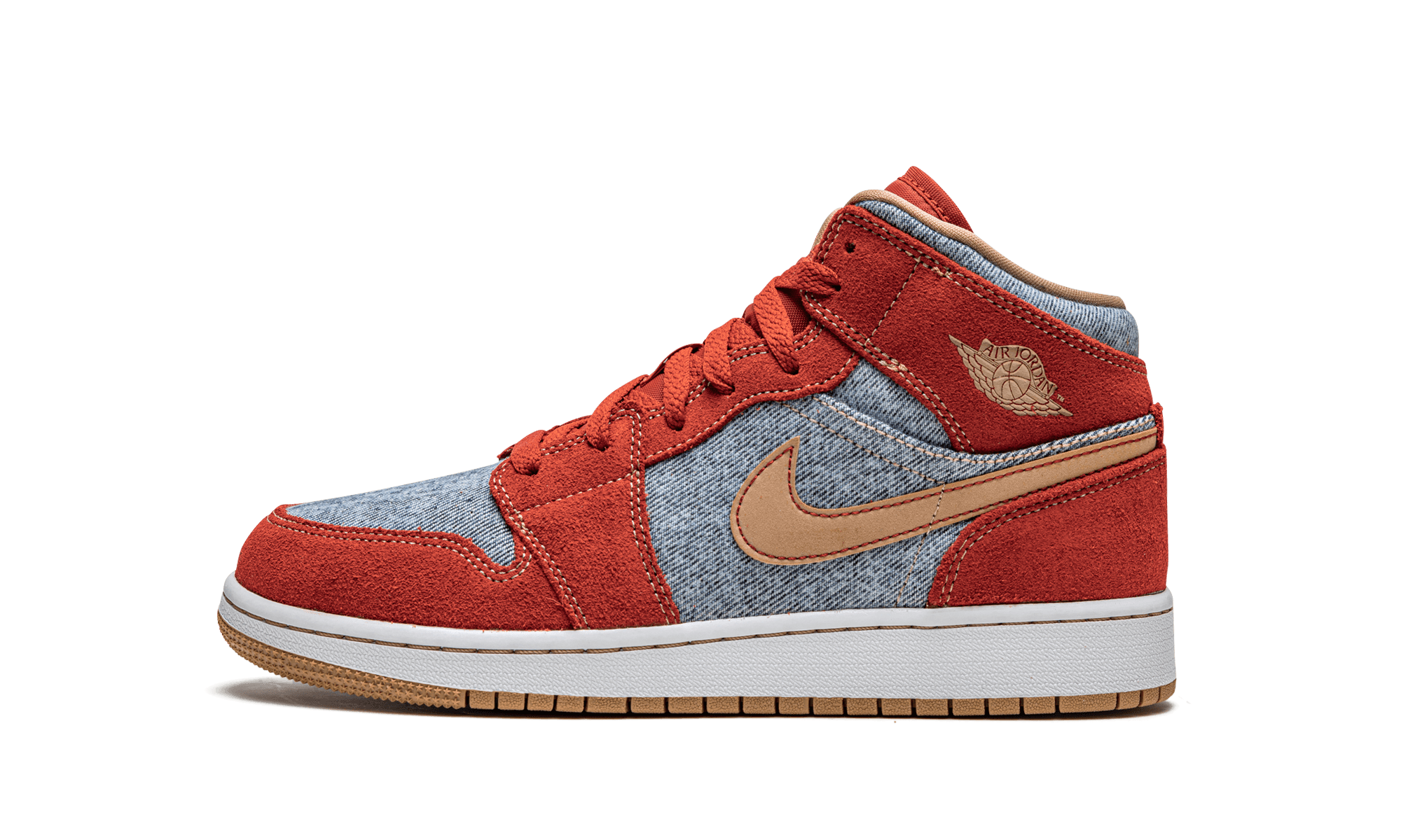 1 Mid SE GS "Denim / Red Suede" DM4384 600
