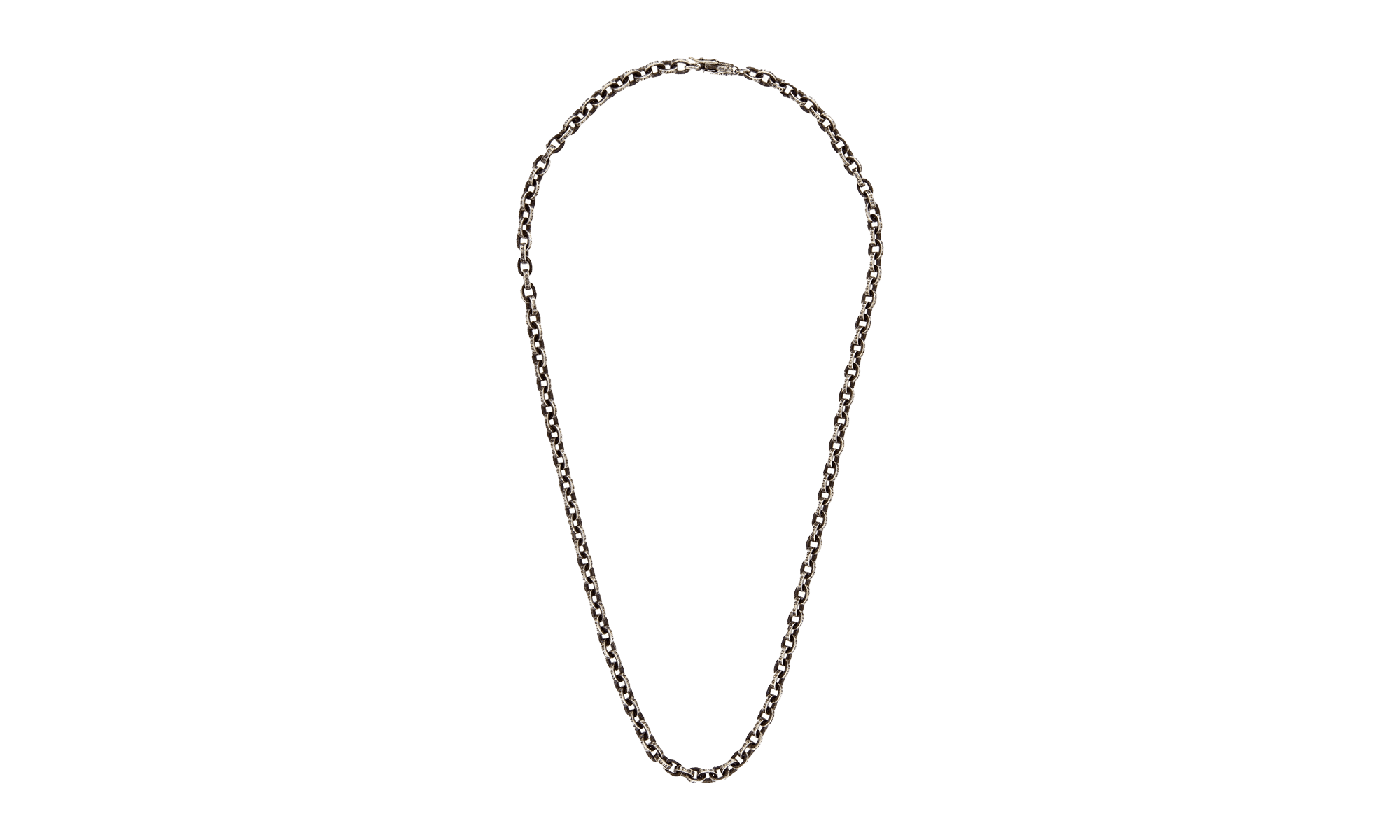 16" Paper Chain Necklace "Silver" CHRM1175