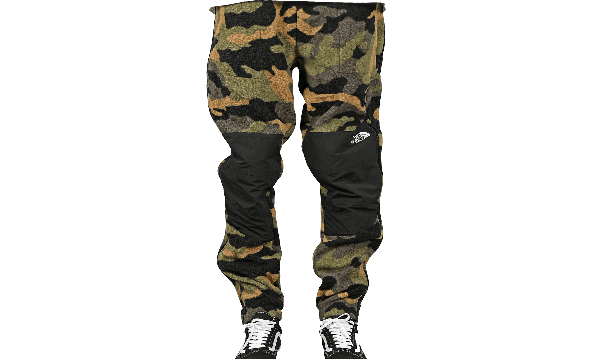 1995 Retro Denali Pants "Burnt Olive Green Waxed Camo Print" NF0A3XCGFQ9