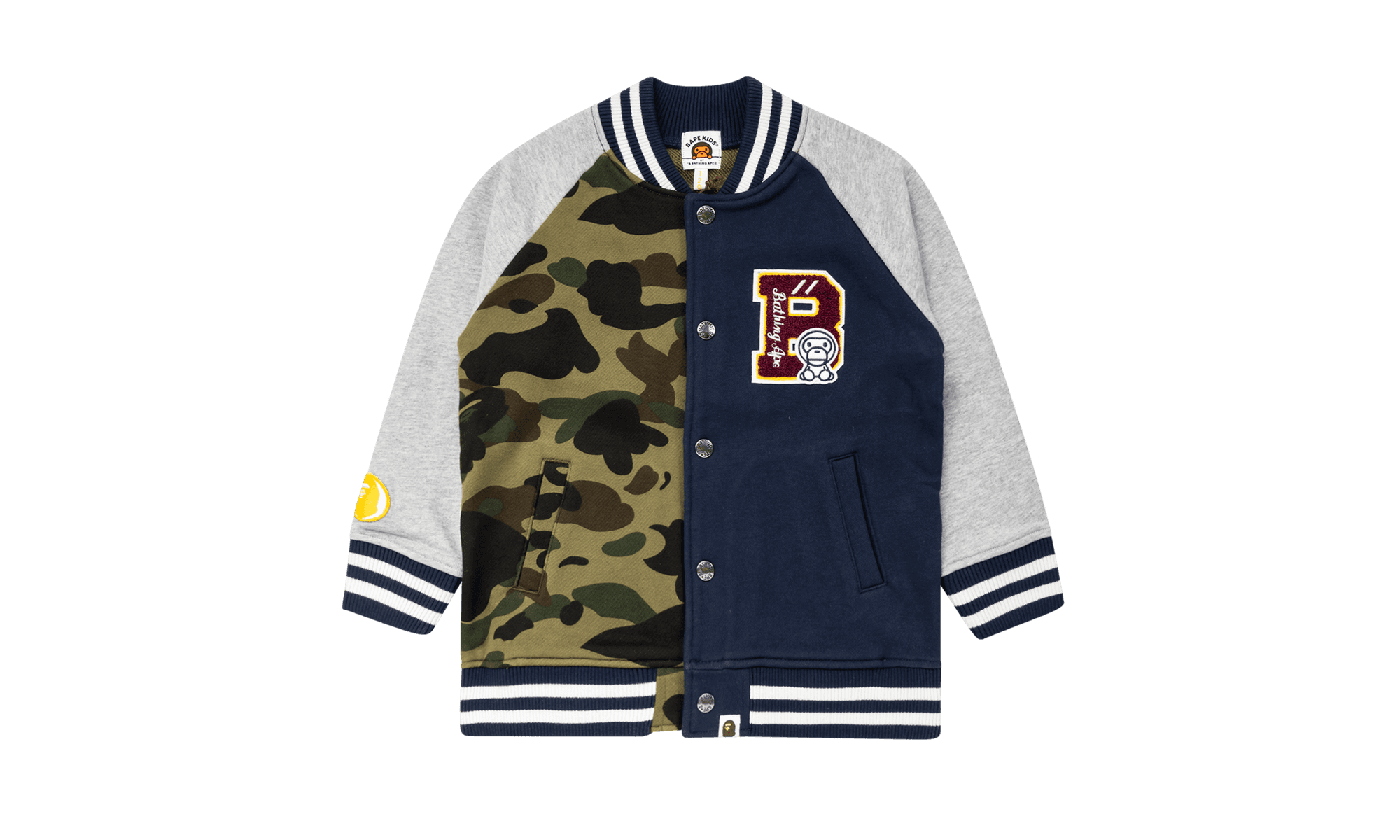 1st Camo MILO Color Block Sweat Varsity Jacket "Camo/Black" 0ZXJKK340601G GRX
