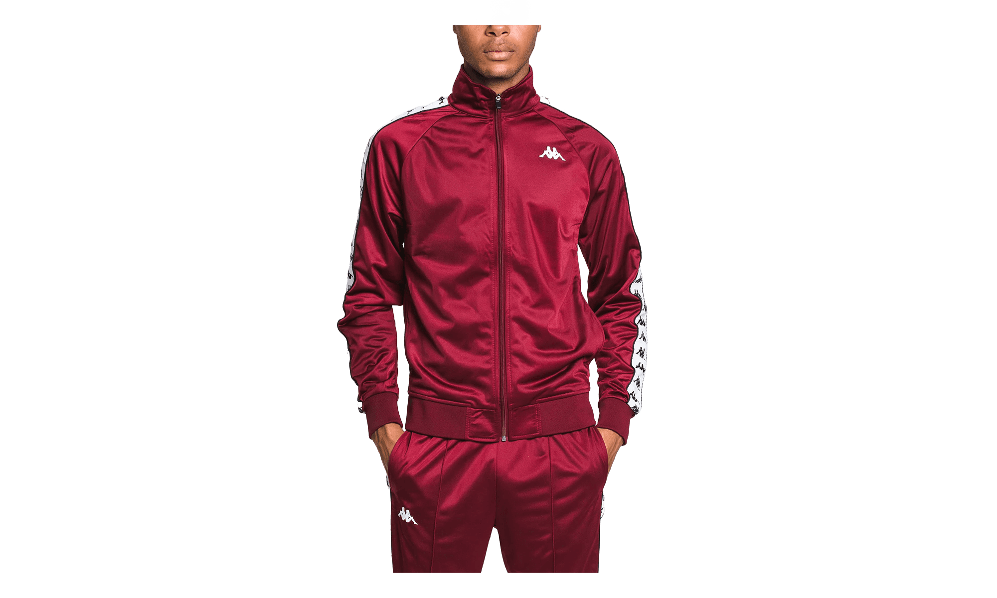 222 Banda Anniston Track Jacket "Red Dahlia / White" 3502050-BY6