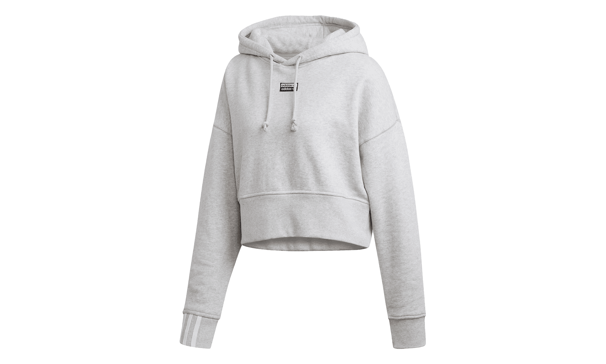 3-Stripes Cropped Hoodie WMNS "Light Grey Heather" EJ8538