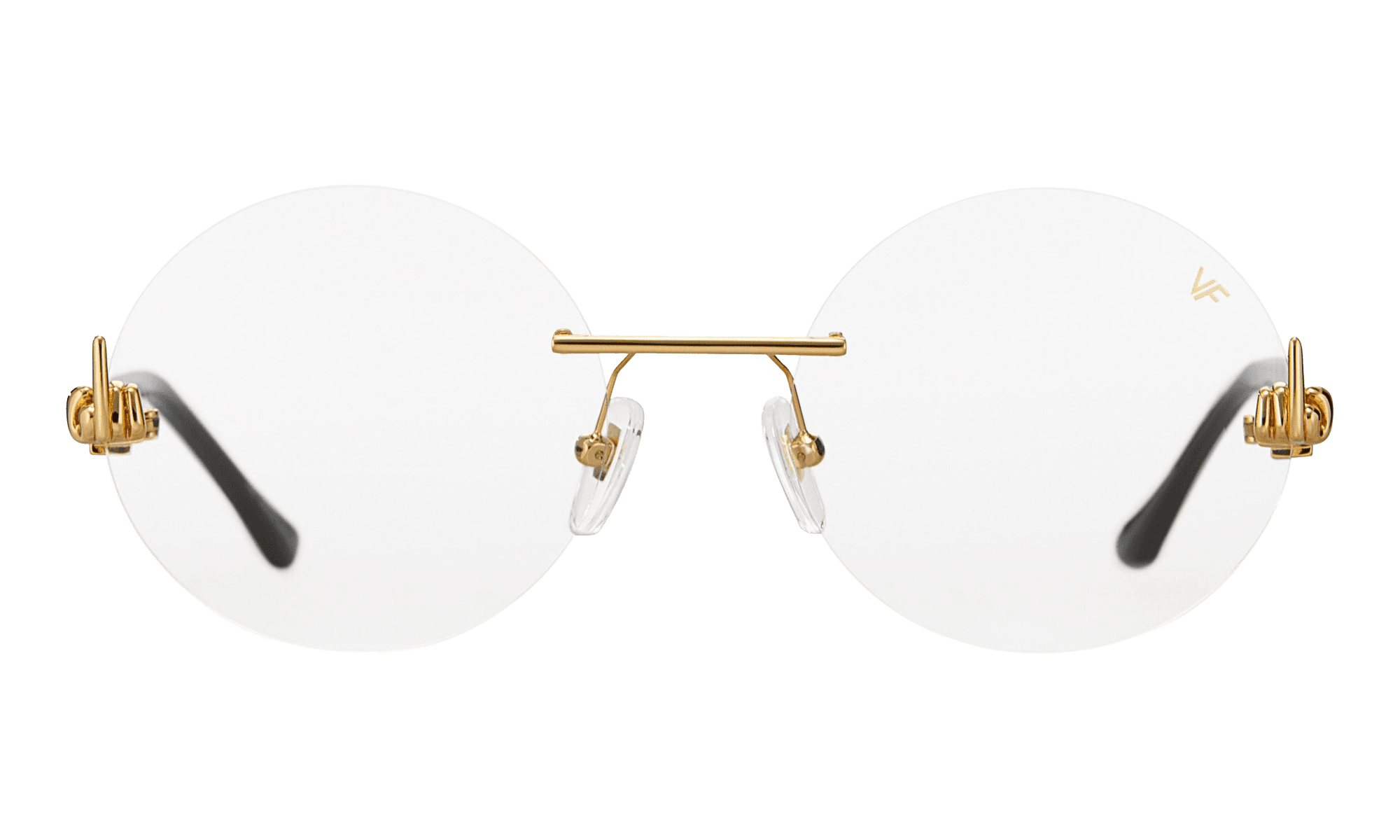 508 Rimless Drill Mount F.U. Edition 24KT "Yellow Gold / Black / Clear" DMMF2 0001 20T3