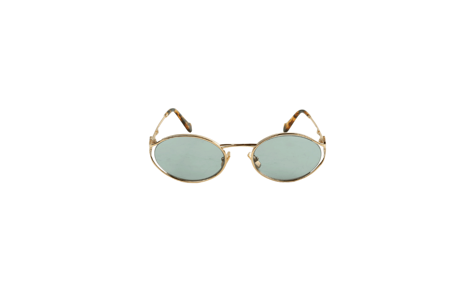 52YS Logo Sunglasses WMNS "Gold - Green Mirror Internal Silver" 0MU 52YS 5AK04M