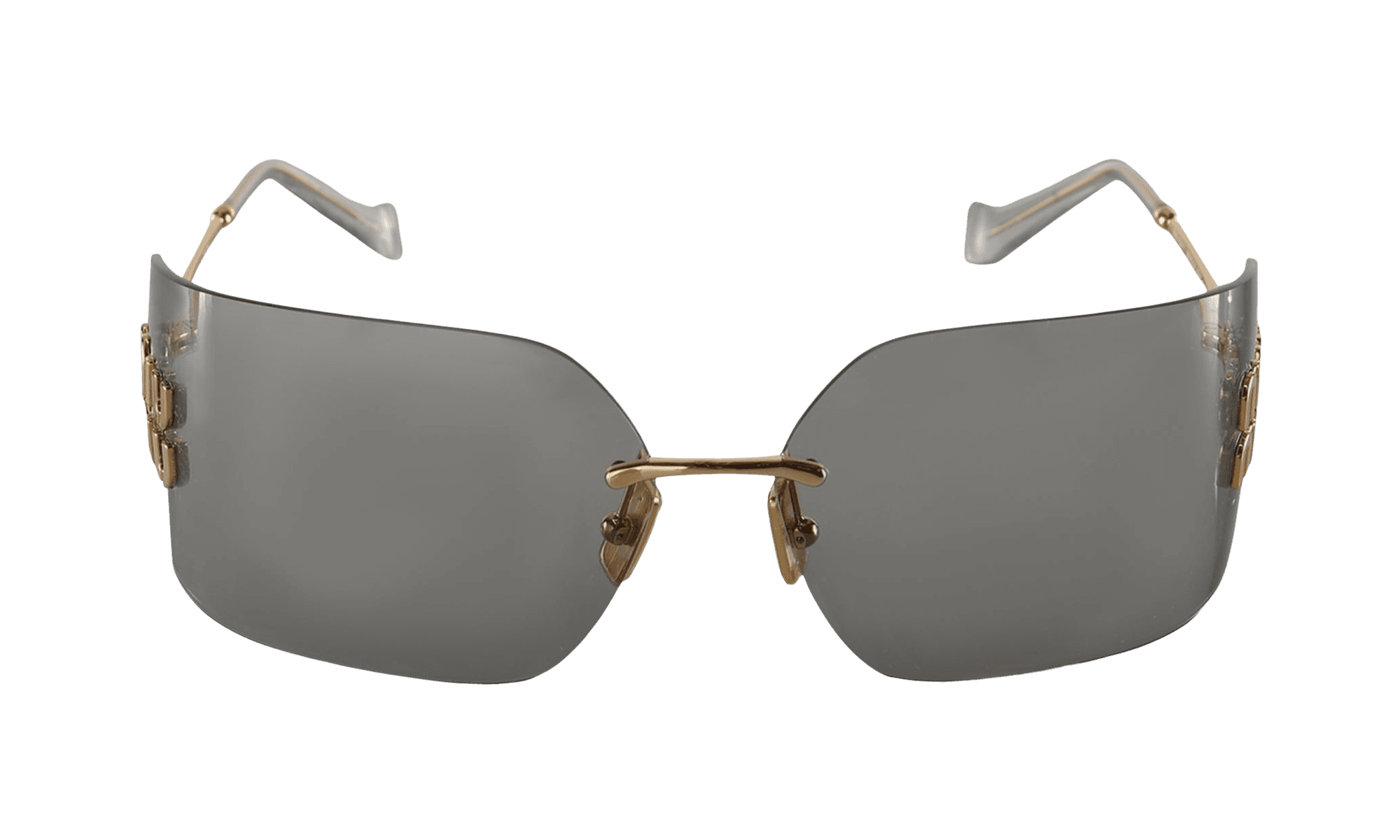 54YS Irregular Sunglasses WMNS "Gold - Light Grey" 0MU 54YS 5AK30B