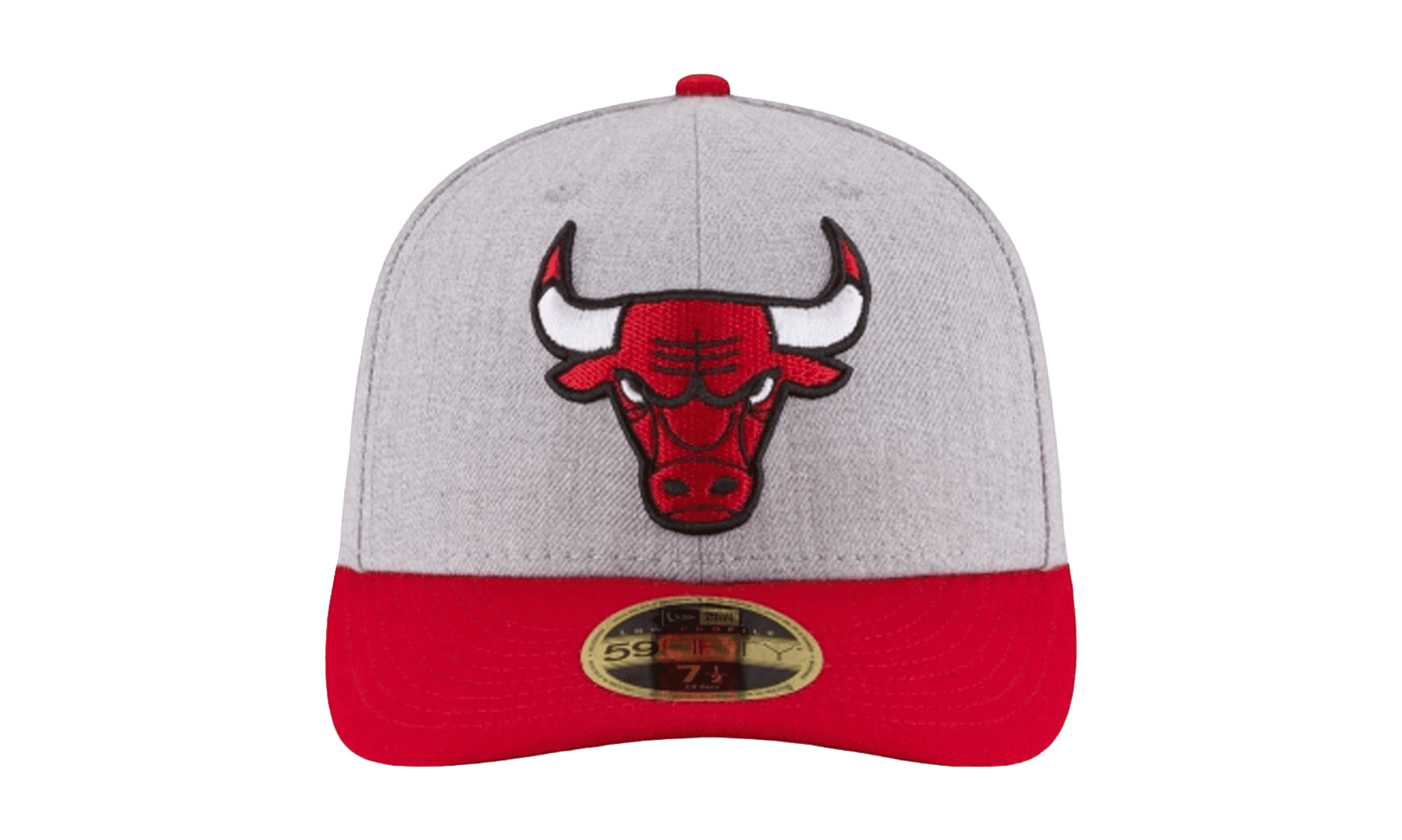 59FIFTY Chicago Bulls Low Profile Authentic Fitted Hat "Heather Grey / Red - Brim" NE946