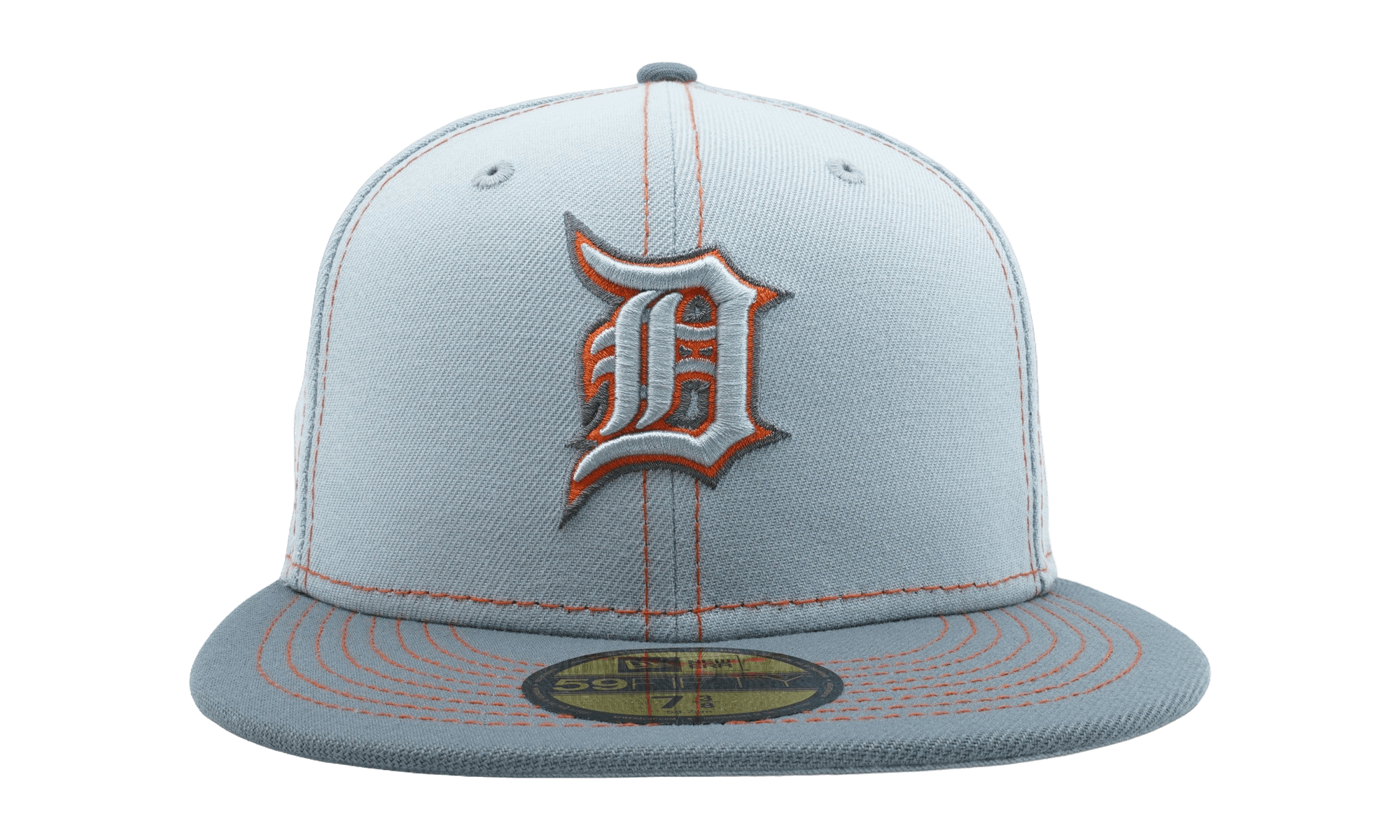 59FIFTY Detroit Tigers Gray Pop Fitted Hat "Gray / Orange - Stitch" NE880