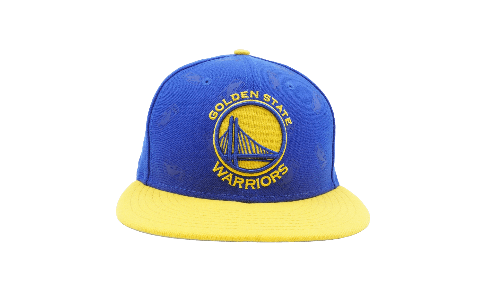59FIFTY Golden State Warriors Rubber League Fitted Hat "Blue / Yellow / Grey - Under Brim" NE624