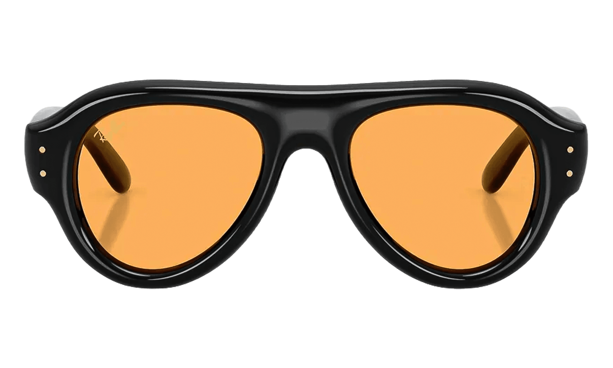 A$AP Rocky Aviator Puffer Sunglasses "Polished Black - Orange" 0RB4925 601/7