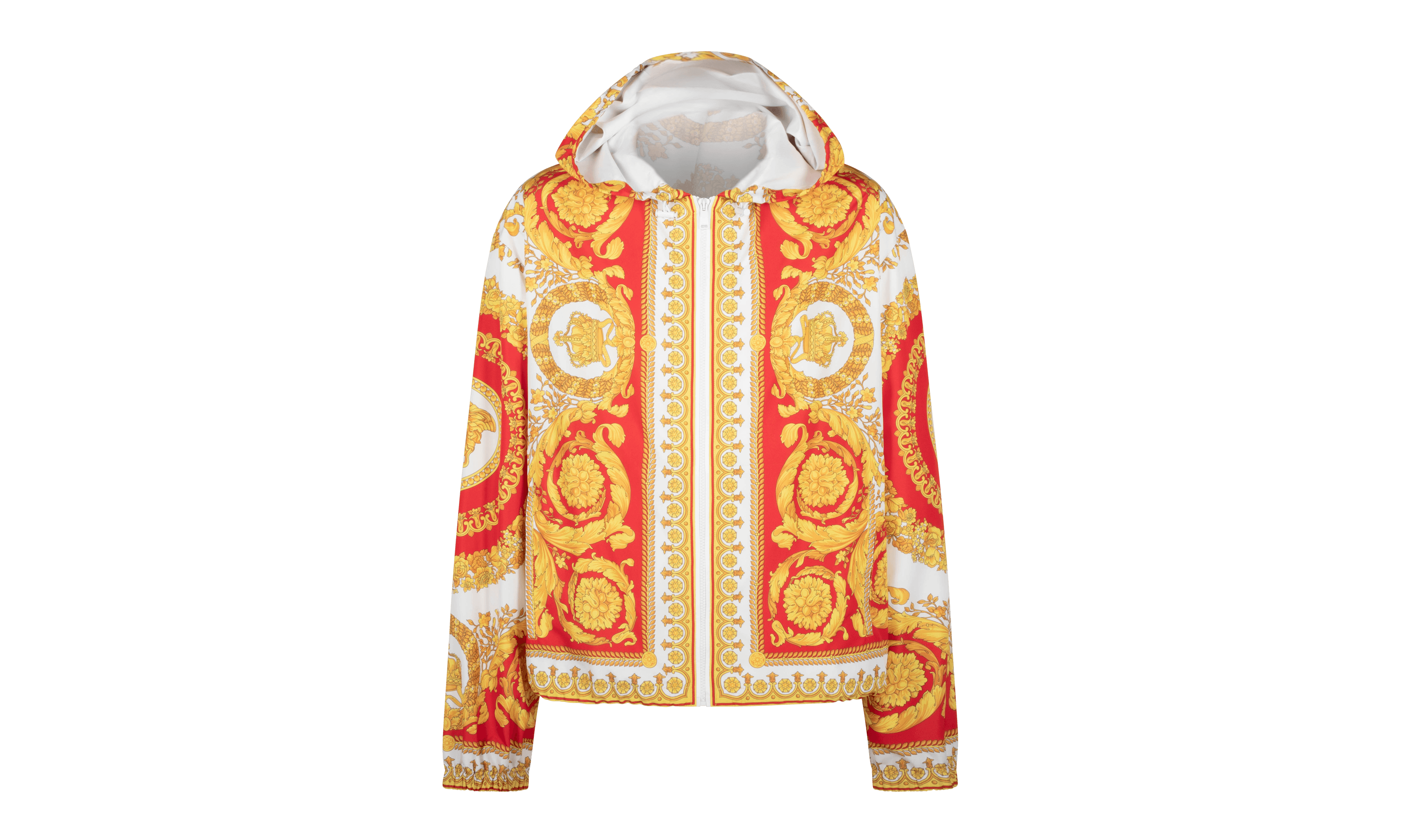 Baroque Print Hooded Jacket "Red" A81293 A230627 A743