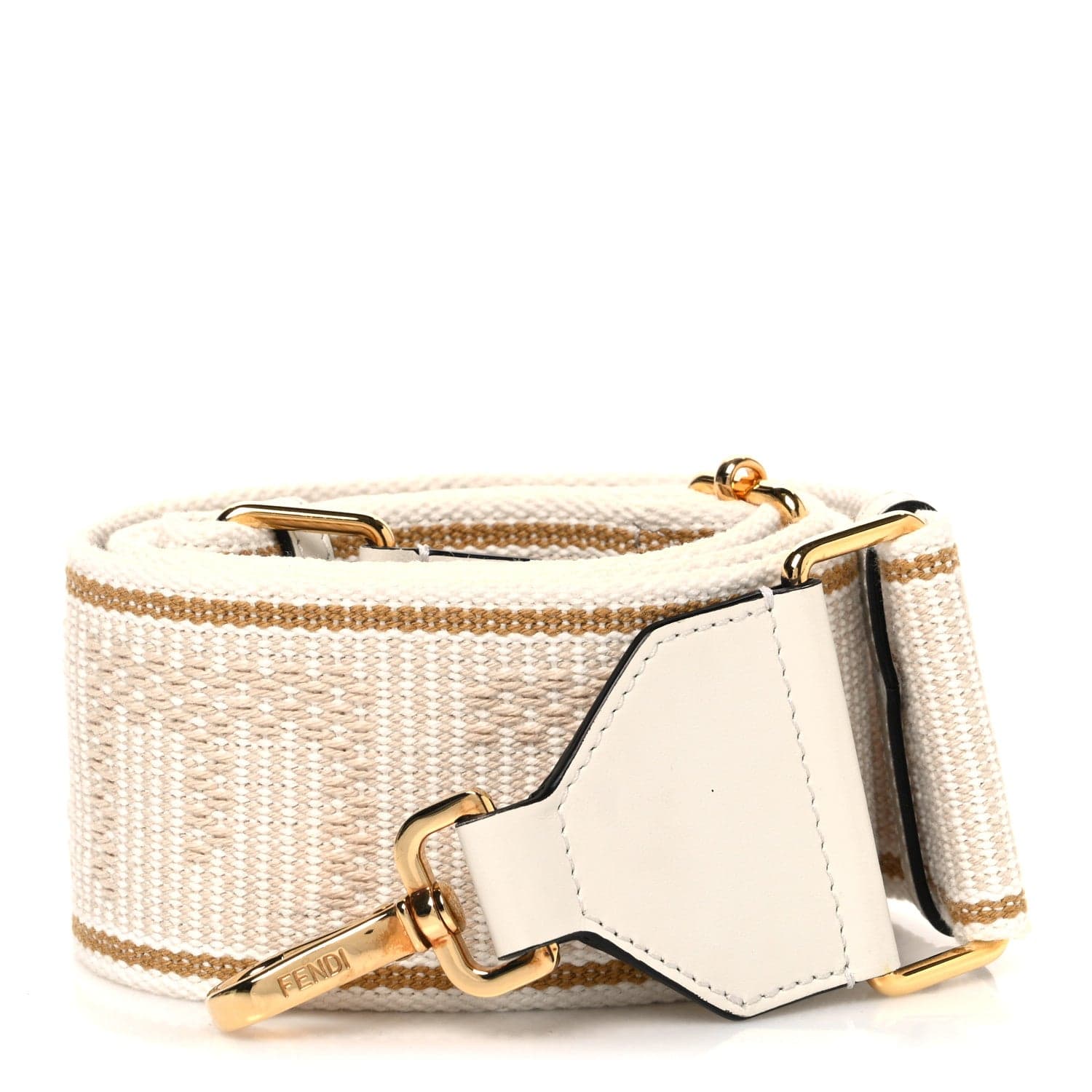 Cannete Ribbon Poly Vitello Century Logo Adjustable Strap You White Garza Ecru
