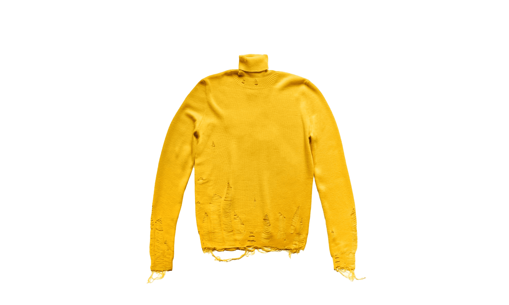 Destroyed Fitted Turtlneck Yellow "Yellow" SH2HA0006M13070173