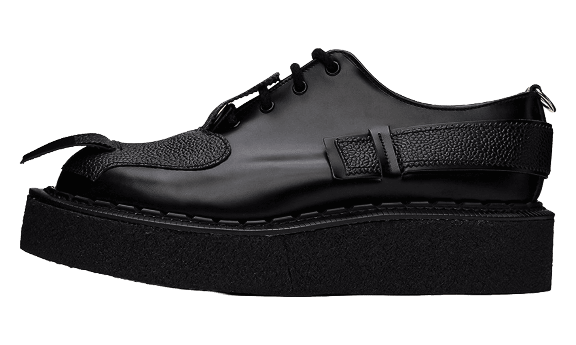 George Cox Edition Toestrap Oxfords "Black" 221347M213062